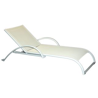 Pure Stacking Sun Loungers in Coated Aluminum and Ferrari Batyline