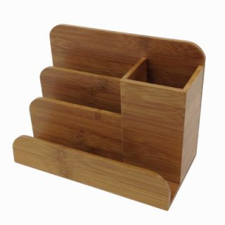 Buddy Products Bamboo Desk Organizer