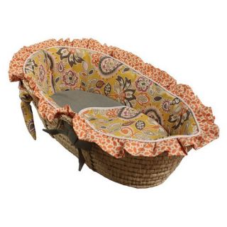 Hoohobbers Flirty Flowers Moses Basket   Yellow   Moses Baskets