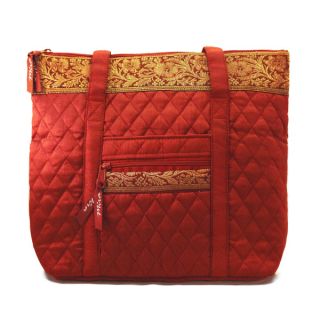 Hand quilted Silk Classic Handbag (India)   16238227  