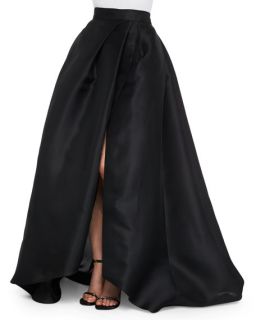 Monique Lhuillier Side Slit Gazar Ball Skirt