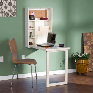 Upton Home Murphy Winter Antique White Fold out Convertible Desk