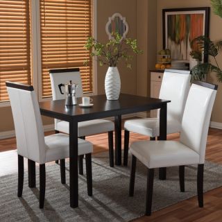 Baxton Studio Milano Cream/ Tan Modern 5 piece Dining Set   16736020