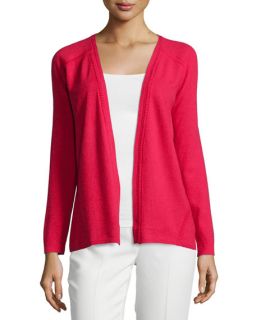 Lafayette 148 New York Open Front Cardigan W/Hand Seaming, Spark