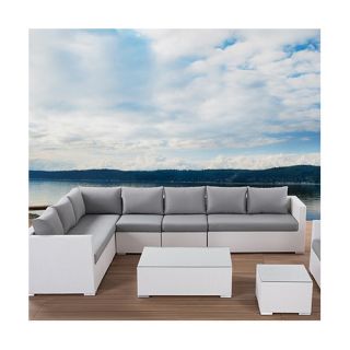 Beliani XXL Outdoor 7 Piece Lounge Seating Group with Cushion