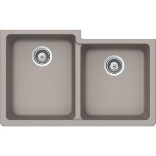 Alive 33 x 20.5 Cristalite 60/40 Undermount Double Bowl Kitchen Sink