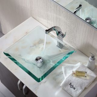 Bathroom Combos Aquamarine Glass Vessel Bathroom Sink with Single