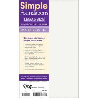 Simple Foundations Legal Size Translucent Vellum Paper 8 1/2X14 25