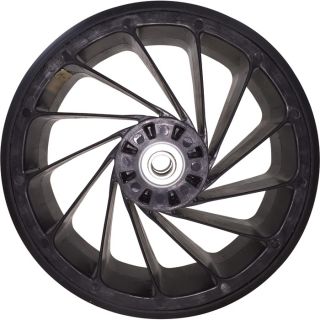Marathon Tires Flat-Free Plastic Flex Wheel with Rubber Tread — 5/8in. Bore, 4.10/3.50–4in.  Flat Free Hand Truck Wheels