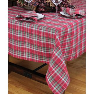 Xia Home Fashions Holiday Tartan Christmas Tablecloth