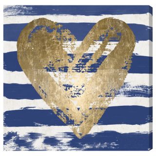 Oliver Gal Blakely Home My Navy Heart Painting Print on Canvas