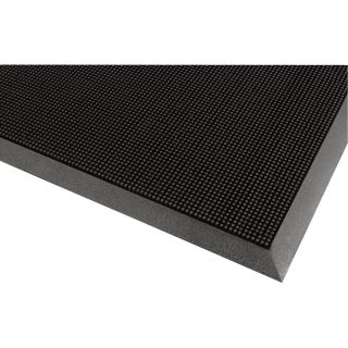 NoTrax Rubber Brush Floor Matting — 2ft. x 3ft., Black, Model# 345S2432BL  Entrance Matting