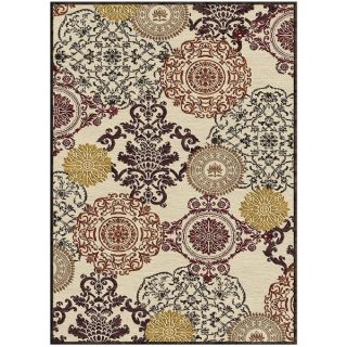 Grand Bazaar Power Loomed Viscose Granada Rug in Cream 2 2 x 4