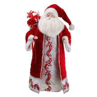 Peppermint Twist Embroidered Santa Claus Christmas Figure by Tori Home