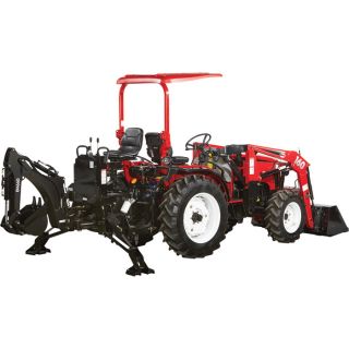 FREE SHIPPING — NorTrac 35XT 35 HP 4WD Tractor with Front End Loader & Backhoe — with Hybrid Tires  35 HP Tractors
