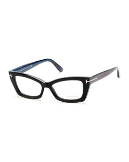 TOM FORD Cat Eye Fashion Glasses, Black