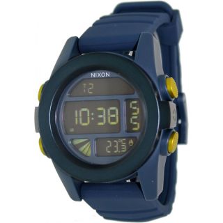 Nixon Mens Unit A1971264 00 Blue Rubber Quartz Watch with Digital