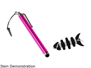 Insten Pink Stylus Dust Cap + Fishbone Wrap Compatible with Samsung Galaxy S3 i9300 Note2 N7100 S4 i9500