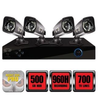 Night Owl Pro Series 8 Channel 960H 500GB Surveillance System with HDD and (4) 700 TVL Cameras B PE85 47