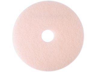3M Eraser Burnish Floor Pad 3600, 19", Pink, 5 Pads/Carton