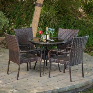Christopher Knight Home Danielle Outdoor 5 piece Wicker Dining Set