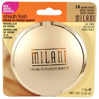 Milani Smooth Finish Cream to Powder Makeup, 14 Warm Beige, 0.28 oz