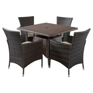 Christopher Knight Home Danielle 5 piece Wicker Patio Dining Set with
