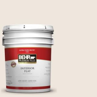BEHR Premium Plus 5 gal. #W B 710 Almond Cream Zero VOC Flat Interior Paint 105005