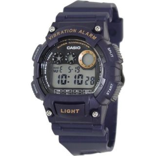 Casio Mens Core W735H 2AV Blue Resin Quartz Watch with Digital Dial