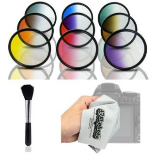 Opteka HD Multicoated Graduated Color Filter Kit for Canon EOS 70D, 60D, 50D, 1Ds, 7D, 6D, 5D, 5DS, T6s, T6i, T5i, T5, T4i, T3i, T3, T2i and SL1 Digital SLR Cameras (Fits 52mm and 58mm Threads)