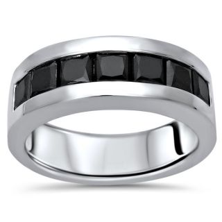 Noori 14k Black Gold 5/8ct TDW Black Round Diamond Wedding Band Ring