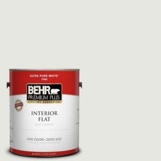 BEHR Premium Plus 1 gal. #PWN 64 Silver Dust Zero VOC Flat Interior Paint 105001