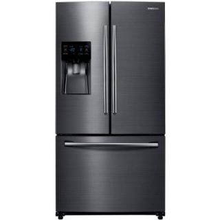 Samsung 24.6 cu. ft. French Door Refrigerator in Black Stainless Steel RF263BEAESG