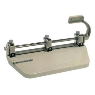 Skilcraft Adjustable 3 hole Punch   3 Punch Head[s]   25 Sheet Capacity   1/4"   Round Shape   Beige (NSN1393942)