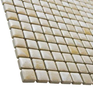 EliteTile Arcadia 0.563 x 0.563 Porcelain Mosaic Tile in Perla Bone