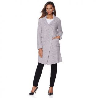 Jamie Gries Collection Textured Knit Sweater Coat   7825065