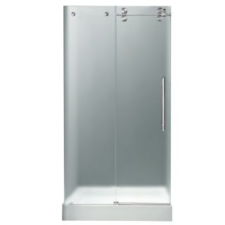 VIGO 44 in to 48 in W x 79 in H Frameless Sliding Shower Door