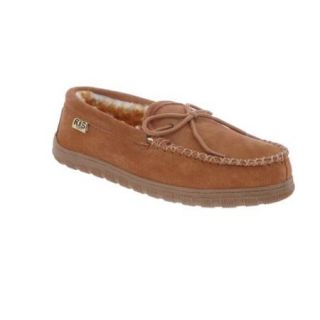 RJ's Fuzzies Chestnut Cowhide Suede Sheepskin Leather Lined Moccasins (Size 9)