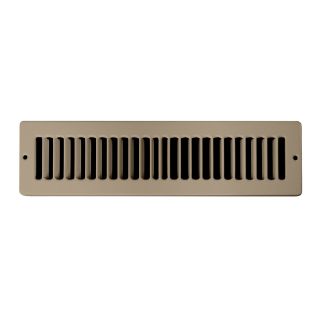 Accord Ventilation 105 Series Brown Steel Louvered Toe Space Grilles (Rough Opening: 2 in x 14 in; Actual: 3.35 in x 15.12 in)