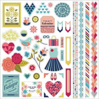 J'Adore Cardstock Stickers, 12" x 12"