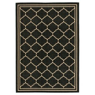 Safavieh Rochefort Outdoor Rug   Black / Creme