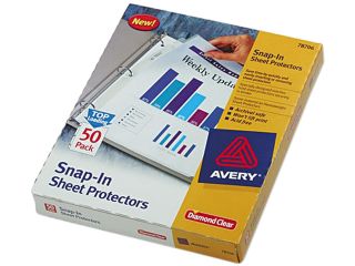 Avery 78706 Special Use Snap In Sheet Protectors, Letter, Diamond Clear, 50/Box