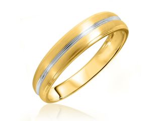 Traditional No Diamond, 5 millimeter, 14K White Gold Men's Wedding Band  Size