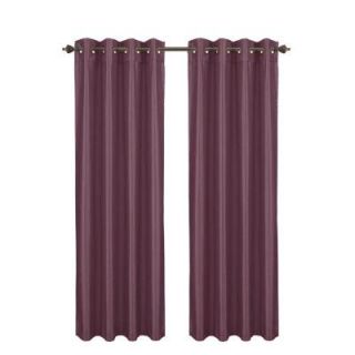 Window Elements Kim Faux Silk Plum Grommet Extra Wide Curtain Panel, 54 in. W x 96 in. L (Price Varies by Size) YMC003314