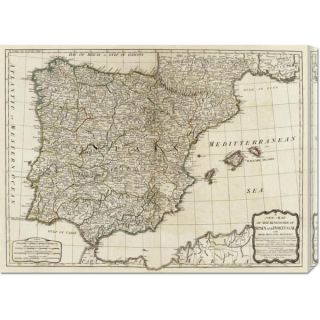Thomas Kitchin A new map of the Kingdoms of Spain and Portugal, 1790