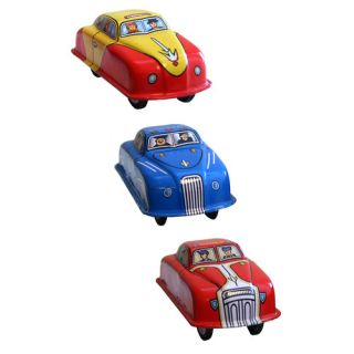 Collectible 3 Piece Tin Toy Mini Model Car Set