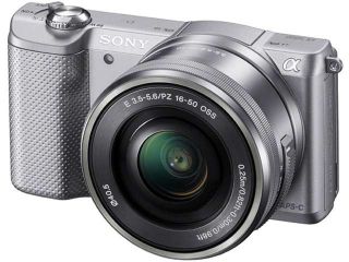 SONY Alpha a5000 ILCE 5000L/S Silver 20.1MP 3.0" 460K LCD Compact Interchangeable Lens Digital Camera with 16 50mm Lens