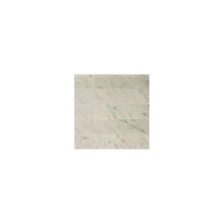 The Bella Collection 3'' x 8'' Marble Subway Tile in White Carrara