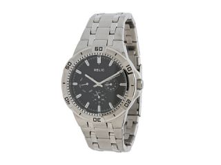 relic garrett black dial stainless steel watch
