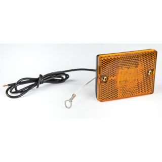 Reese 6P LED Rectangular Sealed Marker with Reflector, Amber